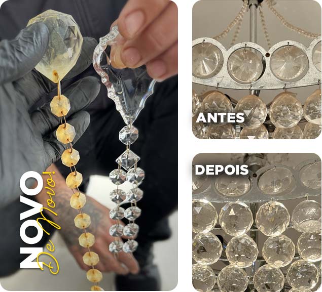 Lustre de cristal delicado